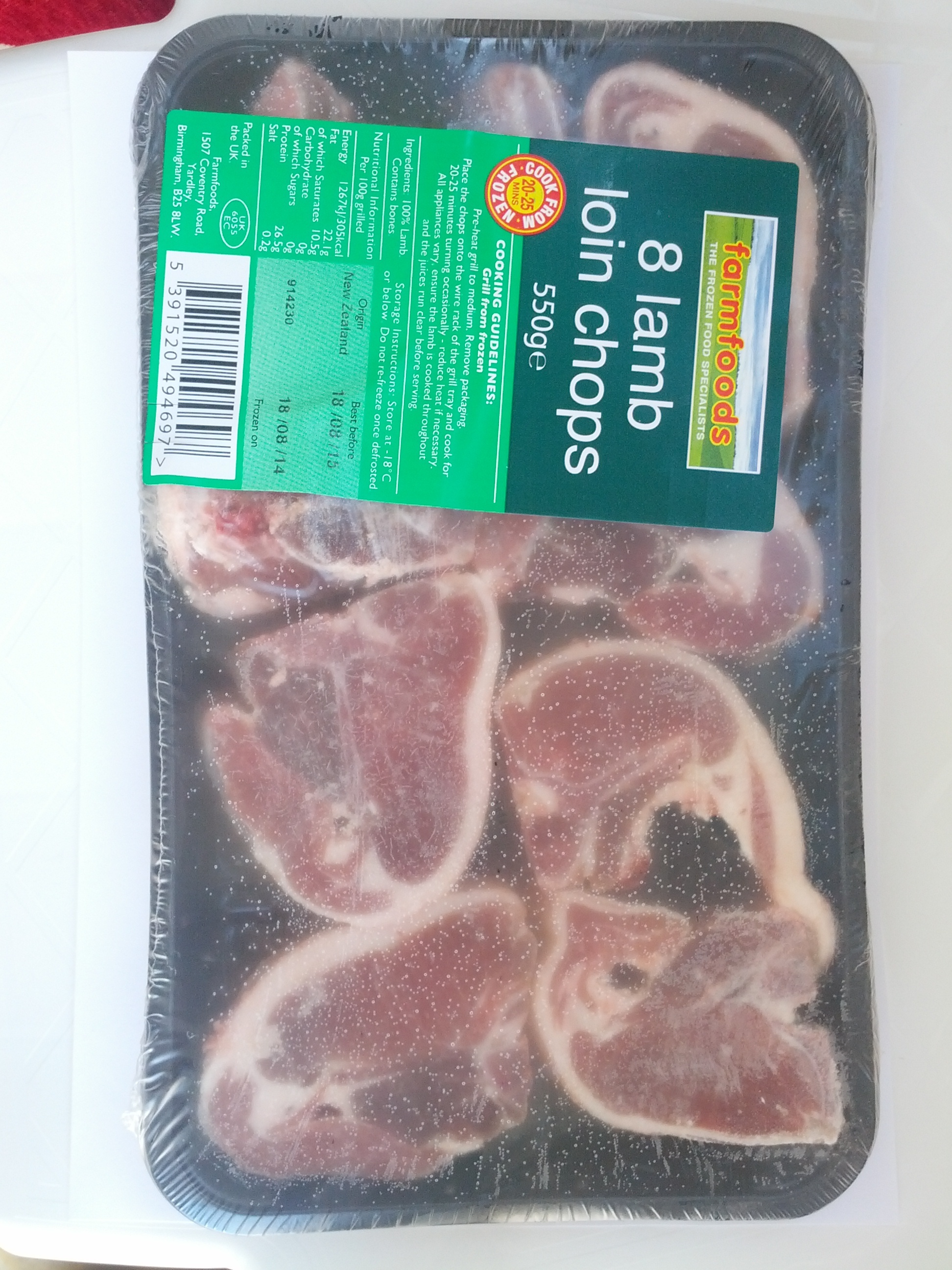 8 Lamb Loin Chops